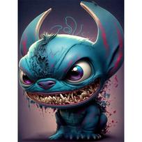 Disney Diamond Painting Dark and Fantastical Stitch Art Painting Romantic Art Painting Diamond Mosaic Cross stitch Diamond Inlaid Room Decoration Gift Round 20x30cm