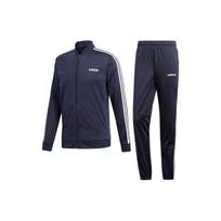 Adidas Striped Letter Logo Print Zip Jacket And Pants Set Men Athletic Sets Blue DV2468 XS
