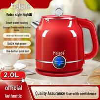 Retro šventiškai raudonas išmanus elektrinis virdulys - dviguba sienelė, apsauga nuo nudegimo, daugiafunkcis, pastovios temperatūros Smart Constant Temperature Kettle red