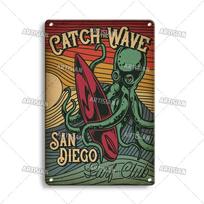 DORA Tin Sign Vintage Surfing Metal Tin Sign Wall Decor xcm 20x30cm（7.8x11.8inch）