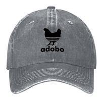 New ADOBO CHICKEN FILIPINO PINOY FOOD POCKET DESIGN BLACK Baseball Cap tea Hat Horse Hat fishing hat Fishing cap Women Hats Unisex