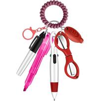 New Portable Nurse Pen Pack Lanyard Keychain Retractable Nurse Badge Set ID Badge Reels Durable Nurse Badge Clip Accessory rožinė