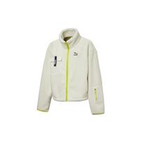 (WMNS) PUMA Contrasting Colors Stand Collar Zipper Jacket SHERPA Creamy White Women's 530495-01 XXL