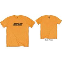 Billie Eilish Mens Tshirt -S- Racer Logo & Blohsh Orange L
