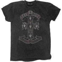 Guns N' Roses Kids T-Shirt: Monochrome Cross (Wash Collection) (3-4 Years) 2XL
