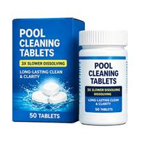 50/100Pcs Pool Cleaning Tablets Fast Acting Swimming Pools Spas Odor Eliminator Tablets Long-Lasting 50pcs