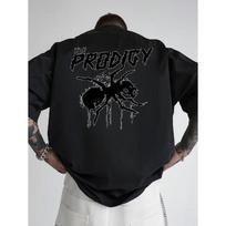 The PRODIGY Men's Graphic T-Shirt - White Band Merch Style Tee with Bold Back Print (THE PRODIGY Text & Ant Design) - Regular Fit Casual Shirt for S juoda