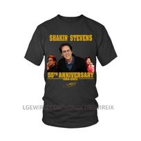 Men'S Shakin' Stevens 55th Anniversary 1963-2024 Retro Music Icon T-Shirt - Vintage Welsh Singer Graphic Tee, Soft Breathable Cotton, Regular Fit S juoda