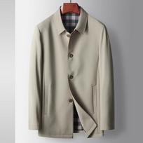 Spring and Autumn New Kranin Blue Men's Windbreaker Middle-aged and Young Light Luxury Business Thin Casual Jacket 180 chaki