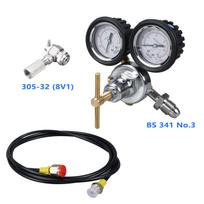 G5/8-14 UK BS 341 DIN 477 UTV Shock Nitrogen Filling Tool Regulator for Yamaha Raptor 700 YZF Polaris RZR CanAm X3 Honda Suzuki