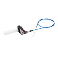 For Pit Dirt Bike Universal Motocross ATV Motorcycle Throttle Handle Grips 1/4 Turn Twist Throttle With Throttle Cable 1200mm mėlyna