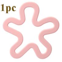 Silicone Heat Insulation Pad Anti Scald Table Pad Household Dish Plate Mat Pot Mat Bowl Mat Dining Table Pad Cup Mat (Pink,17x17 cm) rožinė