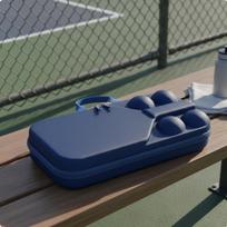 Hard Shell Pickleball Bag Scratch Resistant Racket Paddle Case Lightweight for Travel Dark Blue