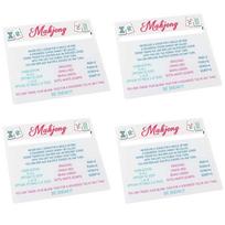4 Pack Mahjong Line Finders with Rules 2026 Model Wooden Mahjong Line Locator New Player Guide Mahjong Accessories Set Suitable for Women Mahjong Gift One Size