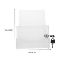Acrylic Lock Box with Key Tip Jar for Bartender Donation Box Ballot Suggestion Raffle Money Collection Fundraising Voting skaidri