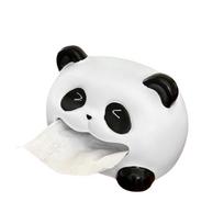 Creative Desktop Tissue Box Holder Cute Panda Design Decorative Home Office Table Ornament Functional Tissue Dispenser