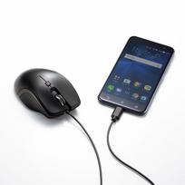 SANWA MA-BLC180BK Ergonomic Type-C Wired Mouse