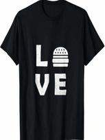 Funny Distressed Vintage Love Burger Gift For Men And Wome T-Shirt S įvairiaspalvis