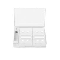 Holds 20 Cell Battery Holder with Tester Secure Locking Plastic Battery Container  Travel