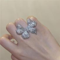 Sweet Butterfly Bow Openable Ring - Light Luxury Fairy Style Adjustable Open