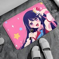 Cute A-OSHI NO-W KO Entry Door Floor Mat Festive Decorations Carpet Bathroom Anti-slip Mat Entrance Doormat 40x60cm