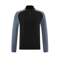 Men's Color Block Quarter-Zip Long Sleeve Athletic Shirt, Quick-Dry Sportswear Top For Golf & Running M juoda