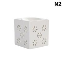 White Ceramic Incense Burner Candle Essential Oil Aromatherapy Diffuser Hollow Heating Stove Middle East Home Decor Ornament 2