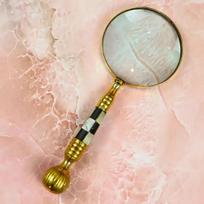 Chess Design Handcrafted Brass Magnifying Glass