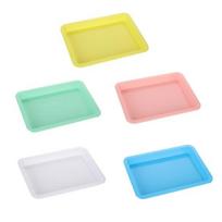 5Pcs Storage Trays Vibrant Color Easy to Clean Stackable Multipurpose įvairiaspalvis