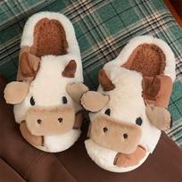 Moterims skirtos mielos karvytės neslystančios pliušinės šlepetės - Jaukūs žiemos bendrabučio batai 42-43 (Suitable for size 41-42) ruda