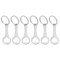 6pcs Shopping Trolley Token Shopping Cart Key Chain Convenient Bottle Opener Token Keychain Shopping Cart Token Metal Cart Coin šviesiai žalios spalvos