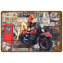 DORA Tin Sign Bedroom Metal Signs Retro Metal Plate Posters Wall Art Mural Vintage Room Decoration Home Decor Items Tin Signs Aesthetic Men 20x30cm（7.8x11.8inch）