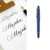 MAJOHN P139/P138/P136 Classic Flex Nib Fountain Pen, Soft Flexible Nib for Business Modification Writing, Classic Softness (as the picture,Flex Nib (Silver))