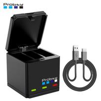 Original Probty Battery Charger For GoPro Go Pro Hero 8 7 6 5 Black 3-Ways Fast Charger Action Camera Accessories Other
