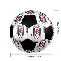 DYDIS 5 Fulham F.C. Spalvingas futbolo kamuolys, visoms amžiaus grupėms, mašininės siuvimo, PVC, paruoštas varžyboms, patvarus, didelio atšokimo