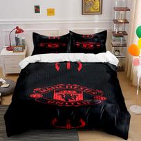 Red Manchester United logo. Bedding sets Duvet cover sets Duvet covers Pillowcases(1 * Duvet Cover 2 * Pillowcases without duvet insert) 135x200cm