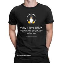 Men'S Linux Tux Penguin T-shirt | Premium Black Tee with Linux Logo and Command Line Code Design, Funny Tech Geek Shirt for Programmers, S juoda