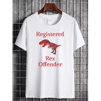 Ark Survival Evolved T-Rex Dinosaur T-Shirt - Retro Gaming Tee with T-Rex & Registered Rex Offender Logo - Soft Breathable Shirt Compatible for PC/ S juoda