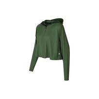 Skechers Chasing Light Solid Color Zip-Up Hooded Sports Quick-Dry Sun Protection Jacket Women jackets Copper-Green P224W057-03QK M
