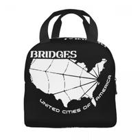 Insulated Lunch Boxes Bridges Death Art Stranding Game For Fans Lunch Food Box INS Trendy Cooler Thermal Lunch Box For School Option 1 juoda