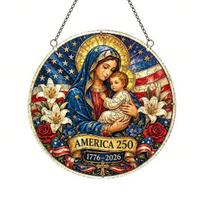 Acrylic Jigsaw Puzzle Suncatcher US 250th Anniversary DIY Sun Catcher Kit Stained Glass Style Small