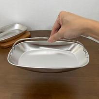 Stainless Steel 201 Fish Steaming Plate with Dual Handles for Kitchen Use onesize