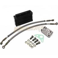Engine For 125cc ATV Pit Bike Radiator CNC Oil Cooler Aluminium Kit For Pit Dirt Bike Motocross Motocycle Cooling Accessories juoda