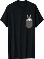 Dog In Pocket Siberian Husky T-Shirt S įvairiaspalvis