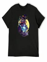 Cat Witch T-Shirt Graphic T Shirt Vintage Topping Graphic Tee Shirt Graphic Shirts Men's T-Shirts S įvairiaspalvis