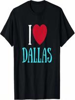 I Love Dallas I Heart Texas State Souvenir Pride T-Shirt S įvairiaspalvis