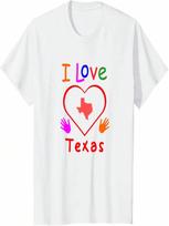 Kids I Love Texas T-Shirt S įvairiaspalvis