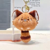 Squeak Lesser Panda Plush Purse Bag Squeeze Tail Red Panda Keychain  Outdoor oranžinė