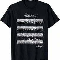 Mozart's Requiem - Classical Music Lover T-Shirt T-Shirt,100% Cotton S įvairiaspalvis