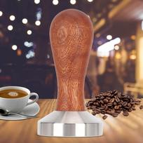 Wooden Handle Stainless Steel Coffee Tamper Flat Bottom Espresso Tamper  Coffee Making